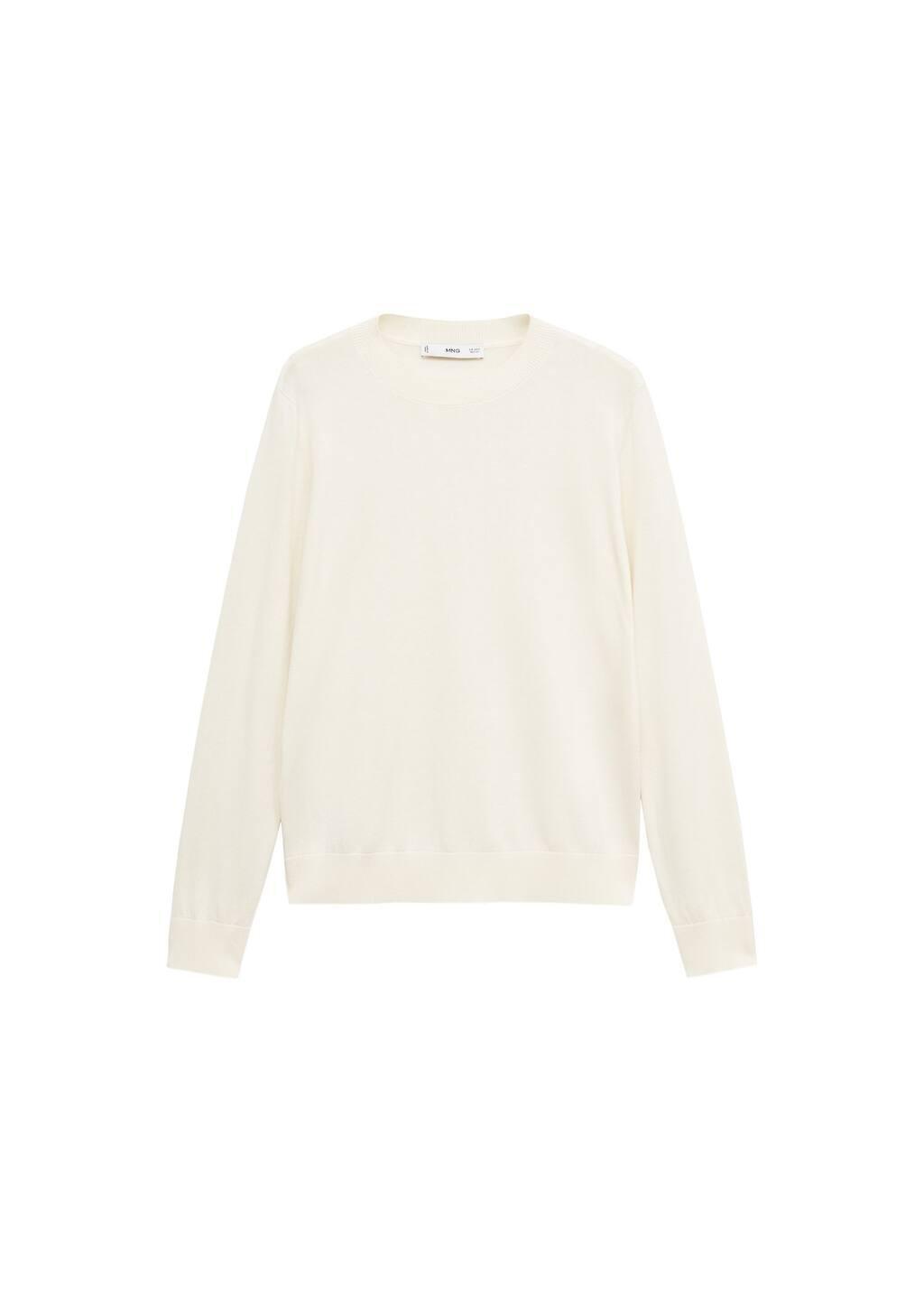 Beige Silk Blend Knitted Sweater, , large image number 4