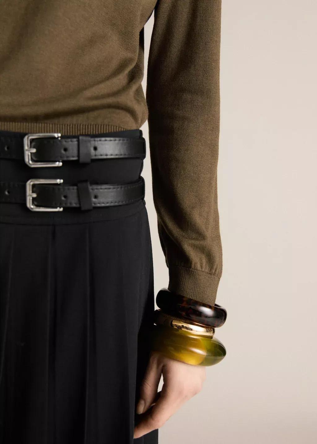 Khaki Silk-Blend Knitted Sweater, , large image number 2