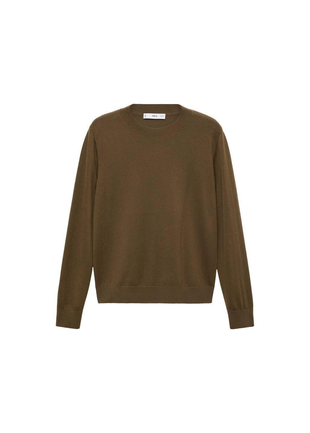 Khaki Silk-Blend Knitted Sweater, , large image number 4