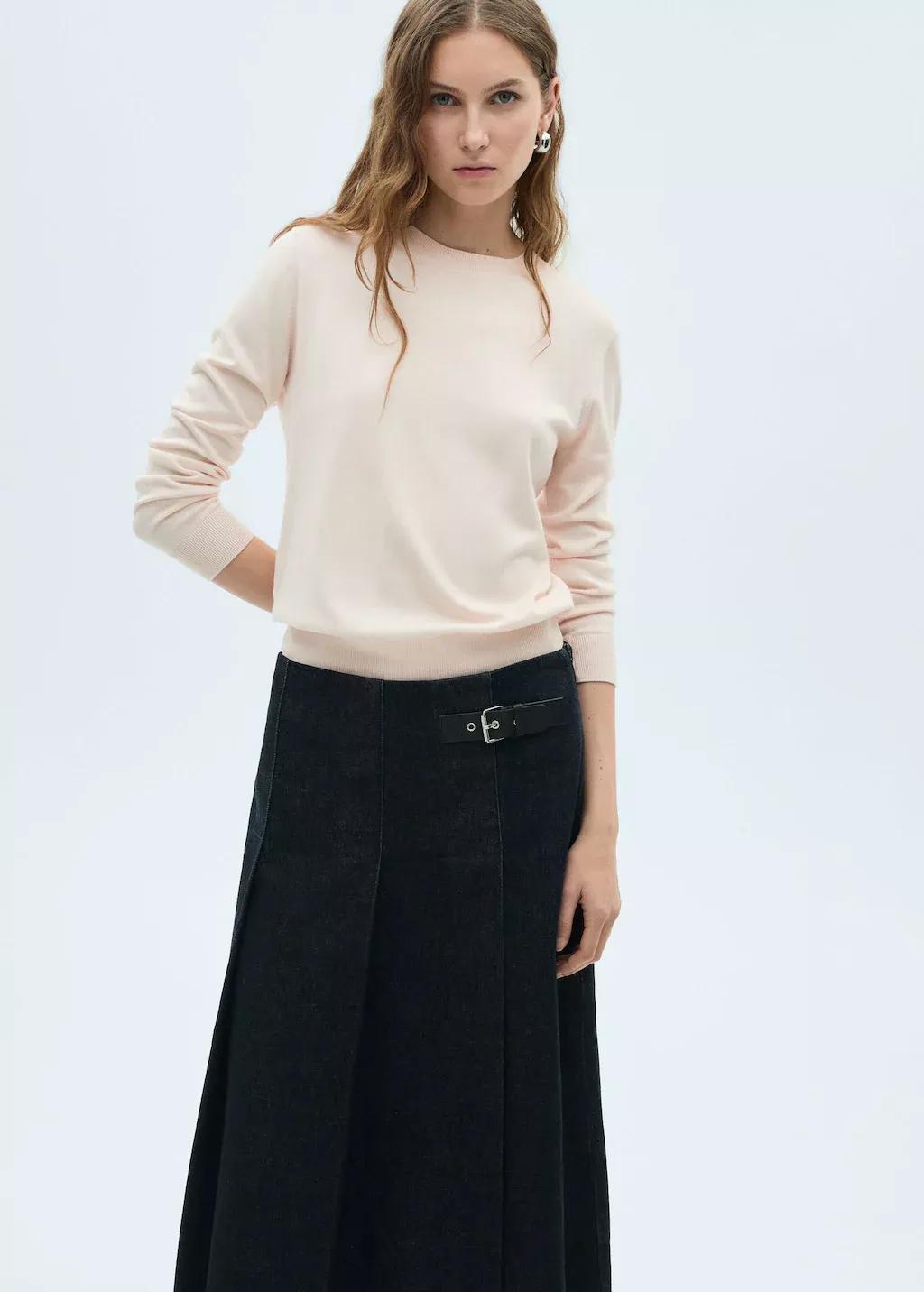 Pink Lt Pastel Silk Blend Knitted Sweater, , large image number 0
