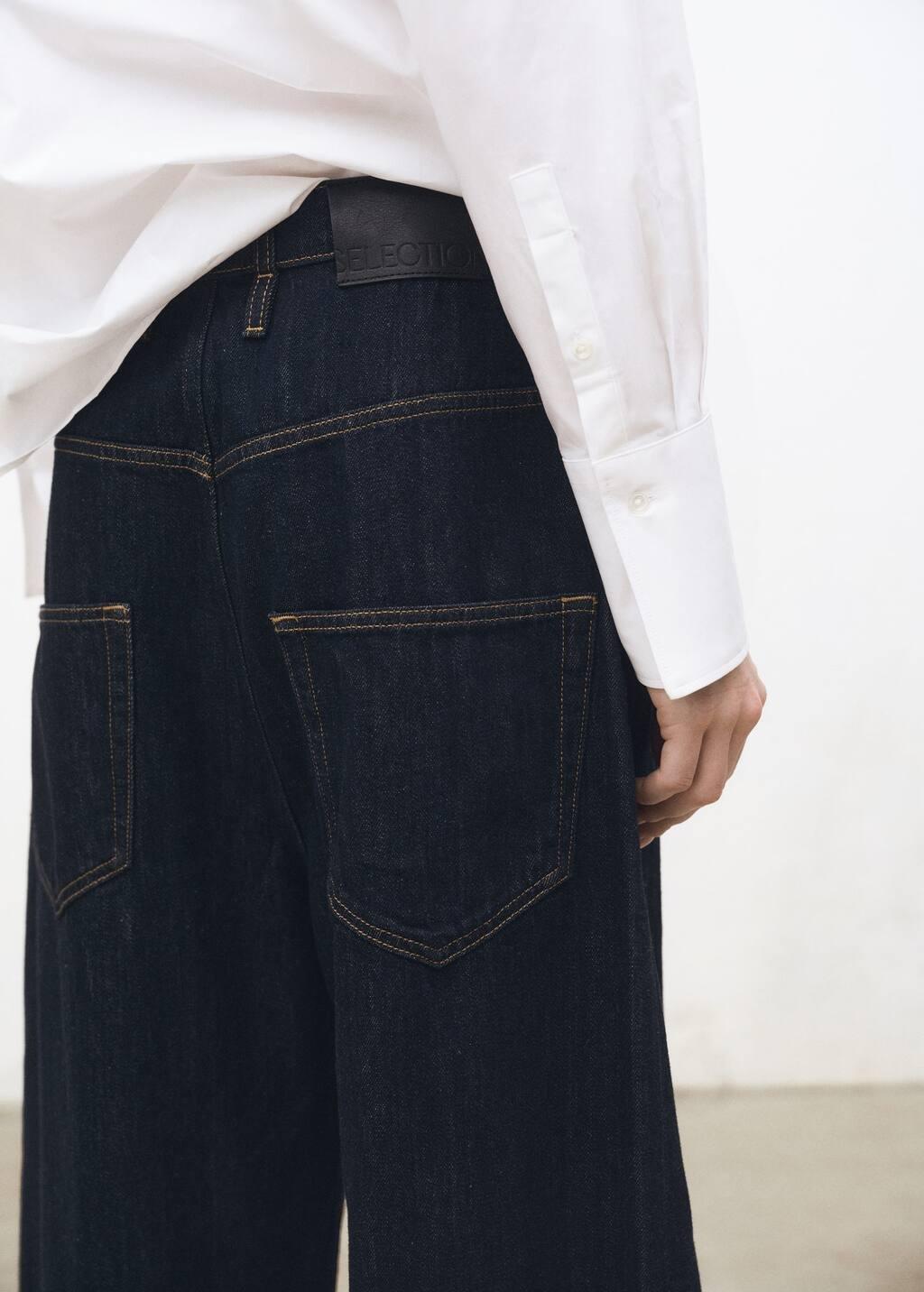 Blue High-Rise Wideleg Jeans Rinse Wash, , large image number 4