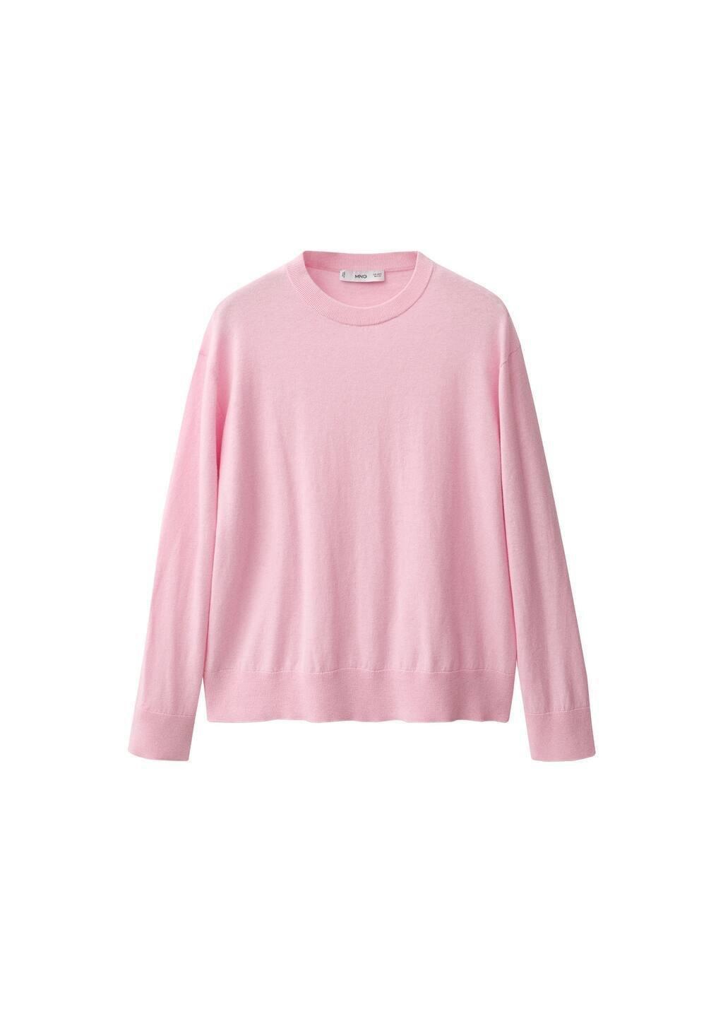 Pink Wool-Blend Round-Neck Sweater, , large image number 3