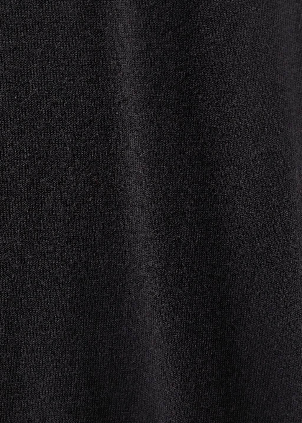 Black Wool-Blend Round-Neck Sweater, , large image number 4