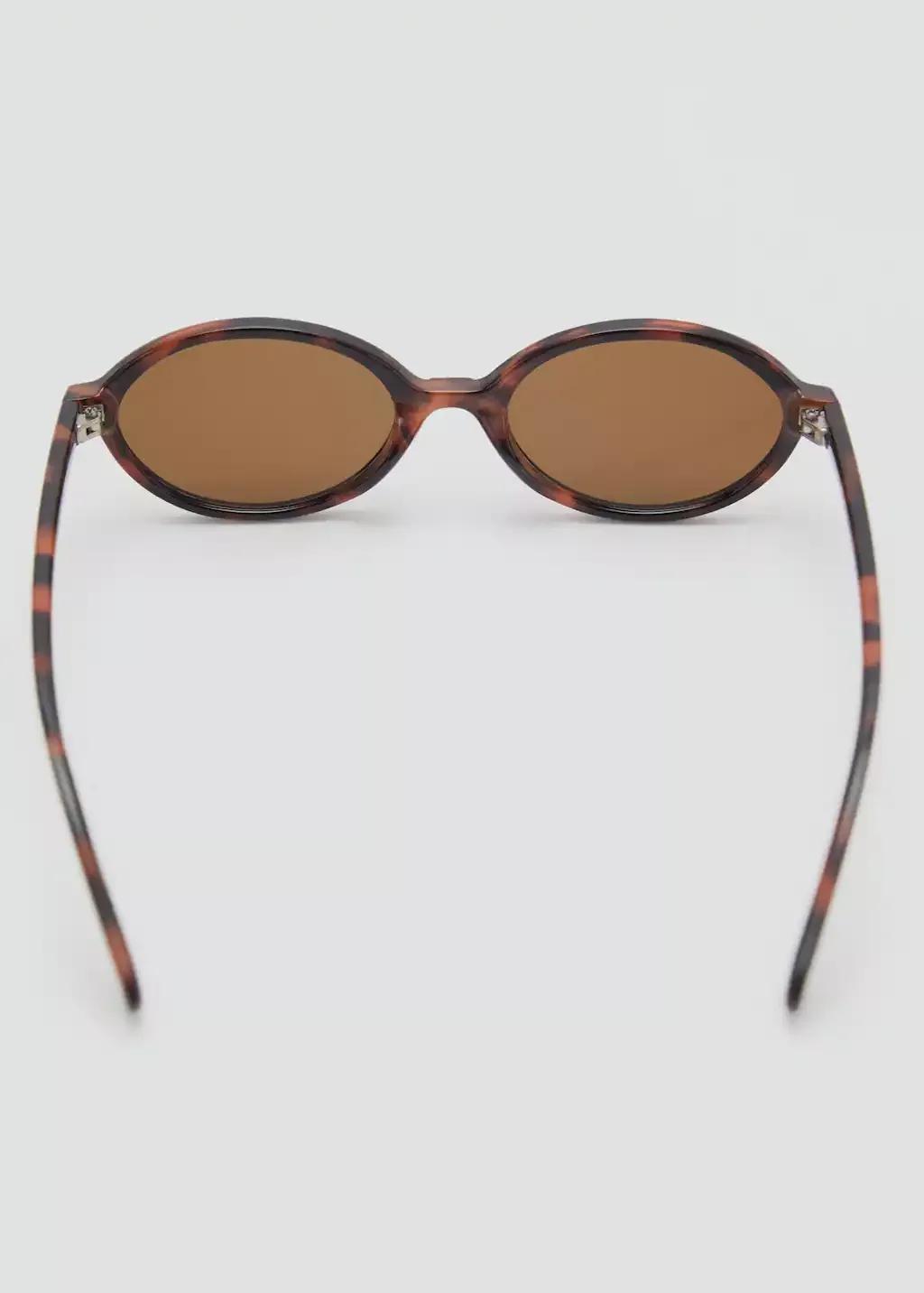 Brown Oval Sunglasses, Dark Brown, large image number 1