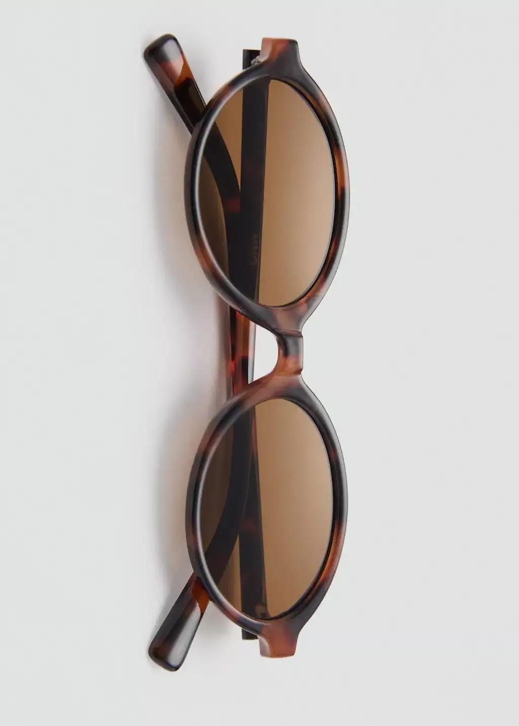 Brown Oval Sunglasses, Dark Brown, large image number 2