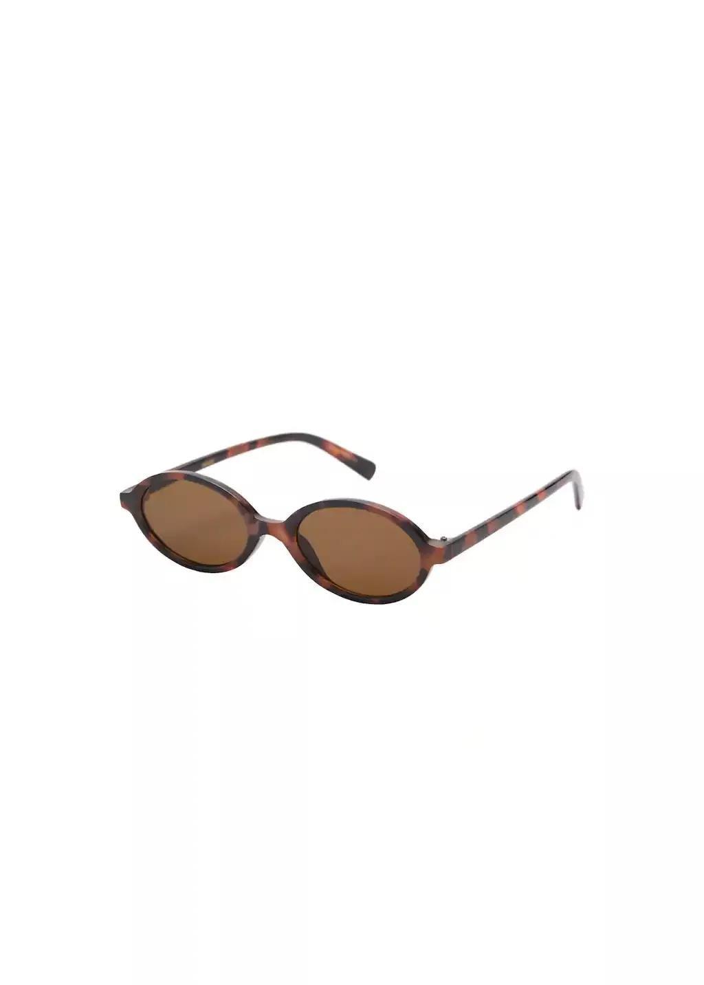 Brown Oval Sunglasses, Dark Brown, large image number 3