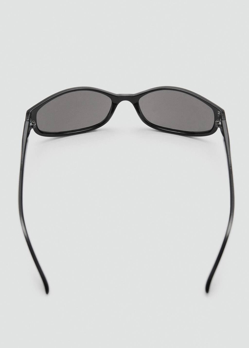 Black Thin-Frame Sunglasses, Black, large image number 1