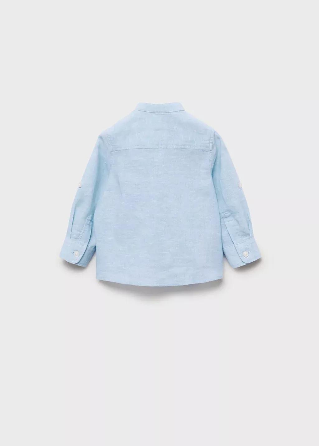 Blue Lt Pastel Slim-Fit Textured Shirt, Baby Boy, , large image number 5