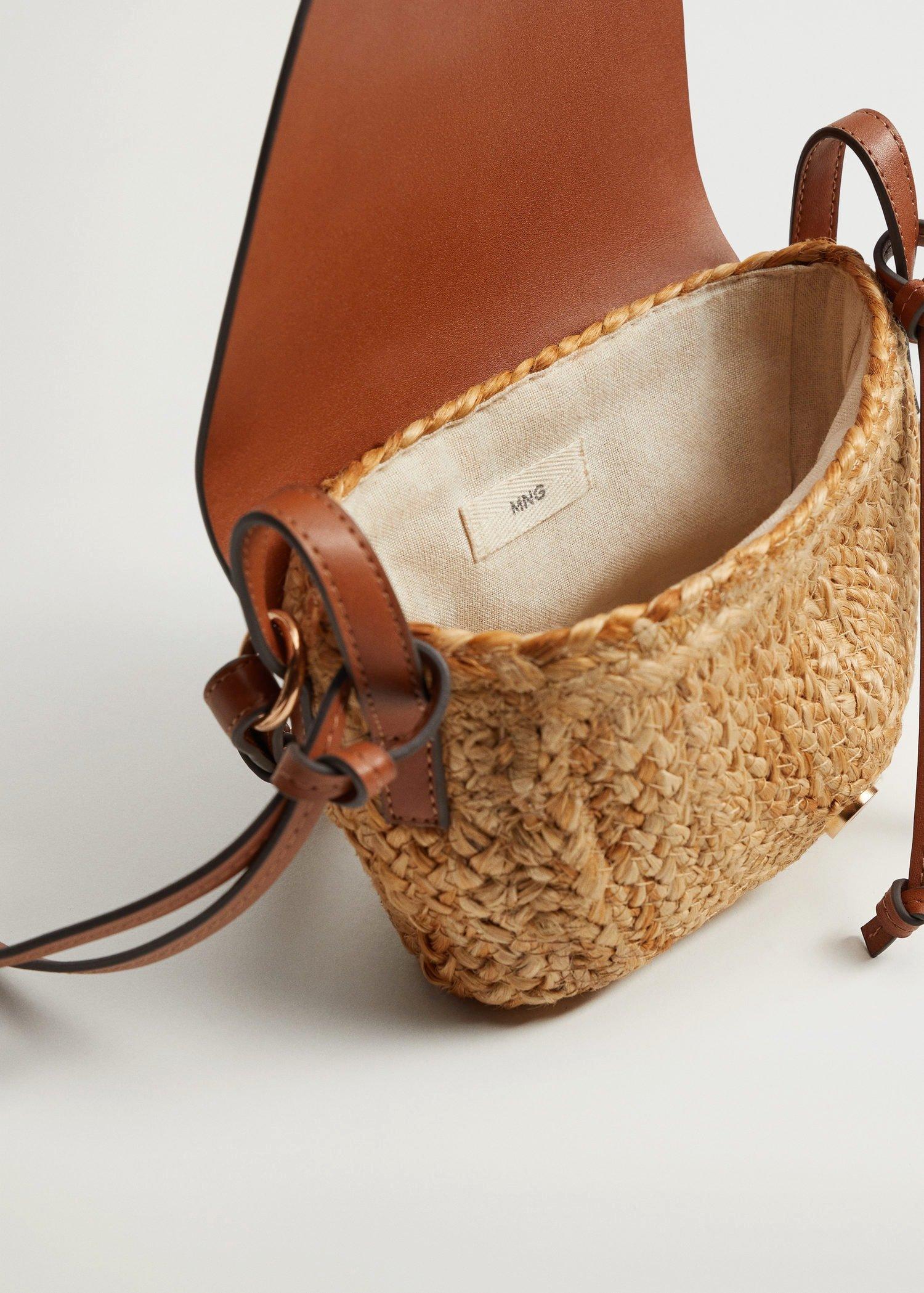 Medium Brown Jute Cross-Body Bag, Women, , large image number 0