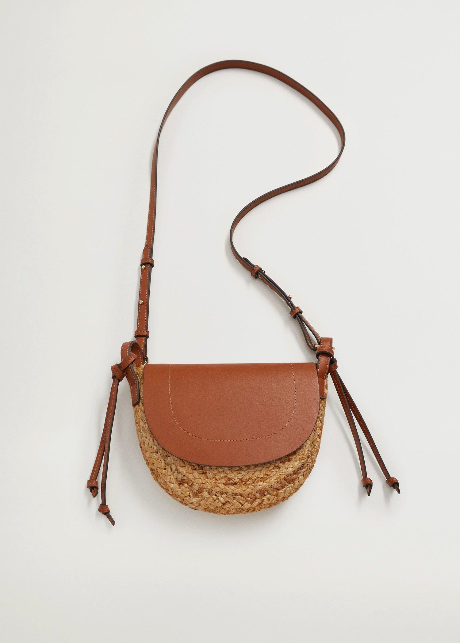 Medium Brown Jute Cross-Body Bag, Women, , large image number 1