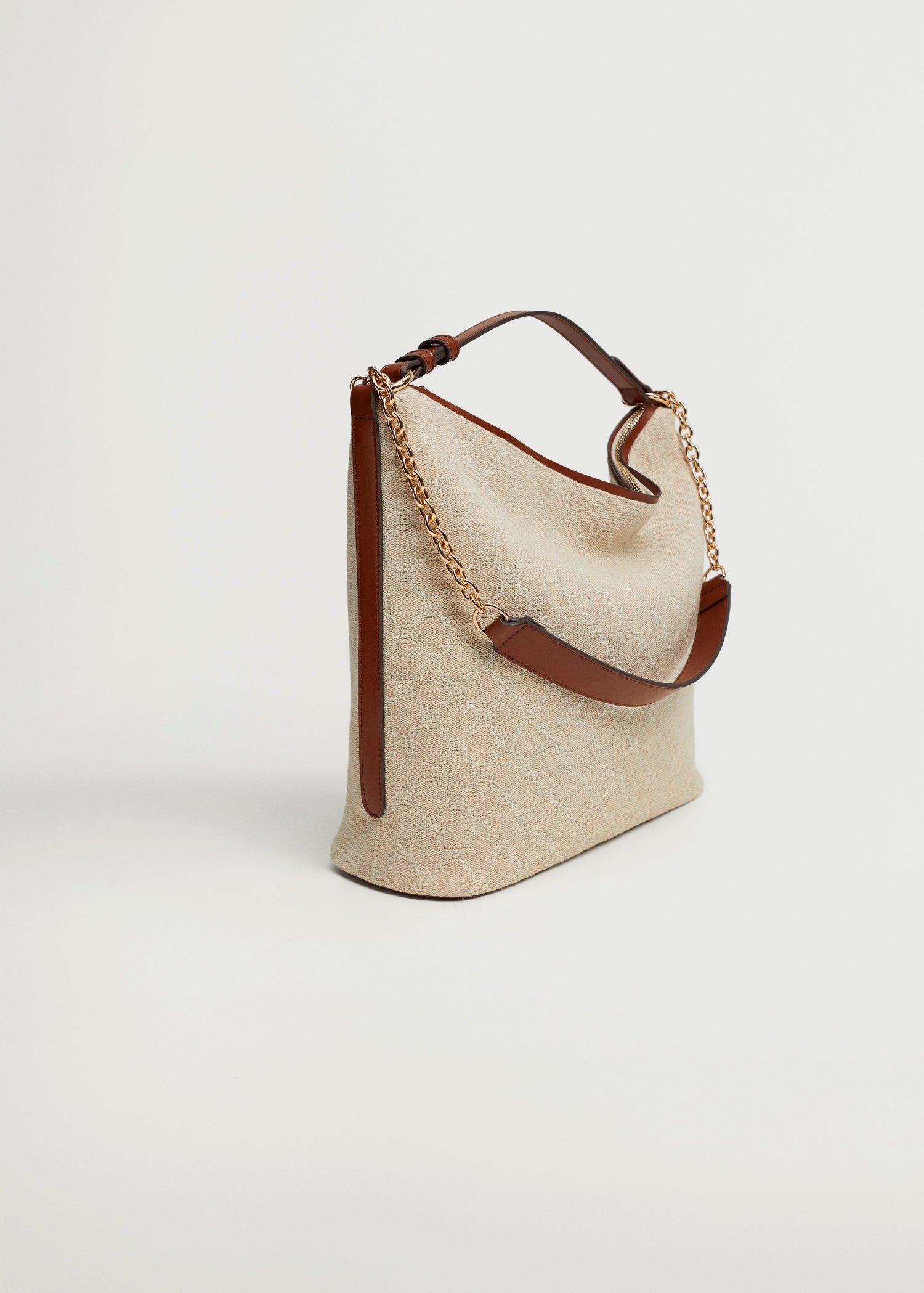 Natural White Jacquard Bucket Bag, Women, , large image number 3