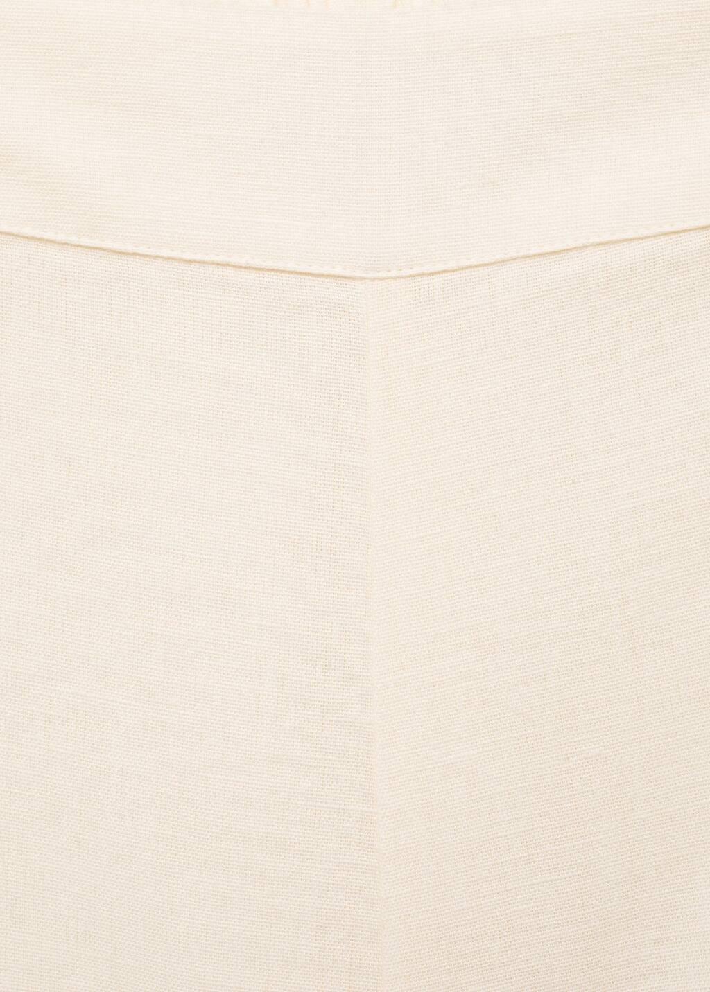 White Embroidered Straight-Fit Trousers, , large image number 4