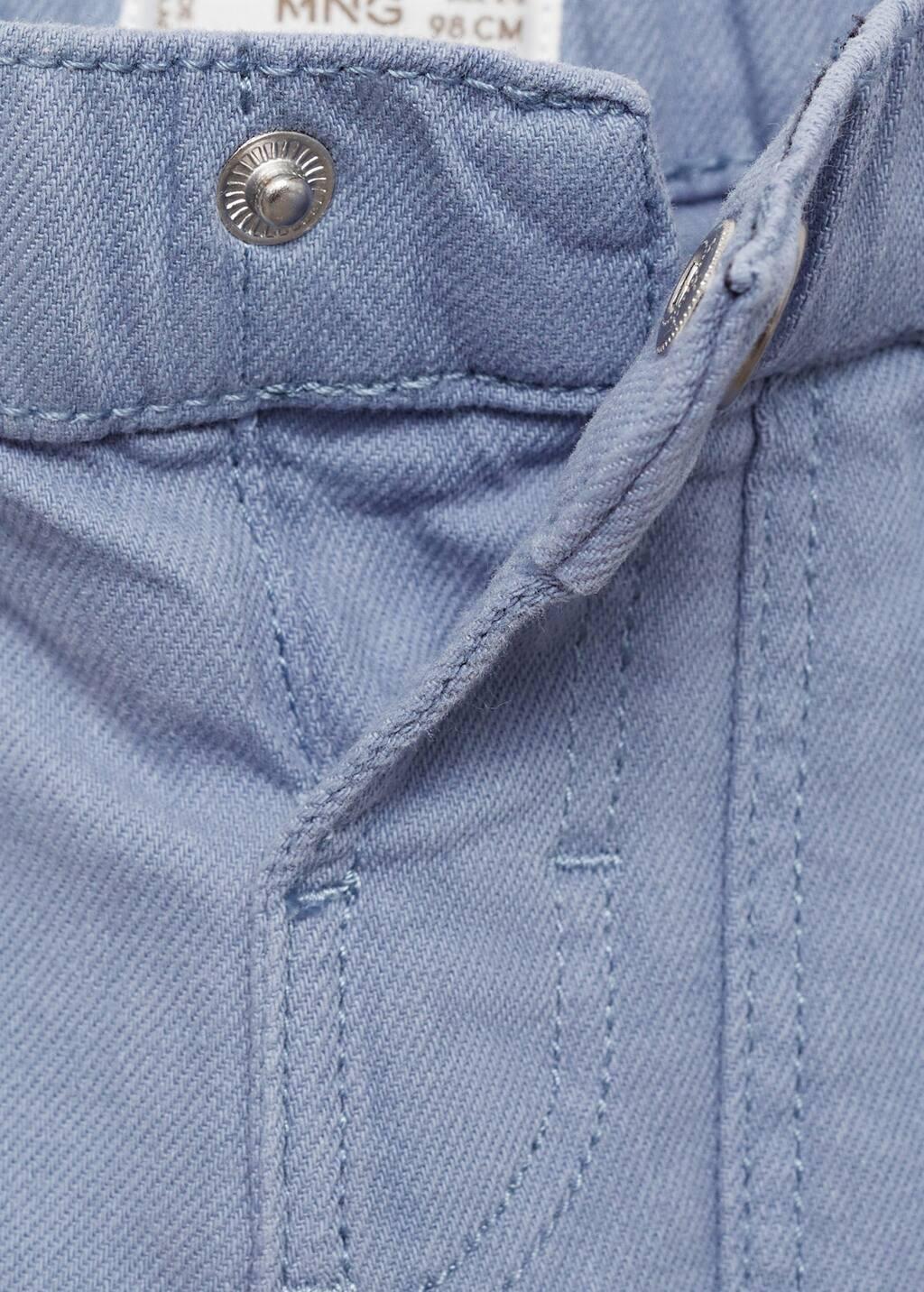 Blue Skinny Cotton Trousers, Baby Boy, , large image number 2
