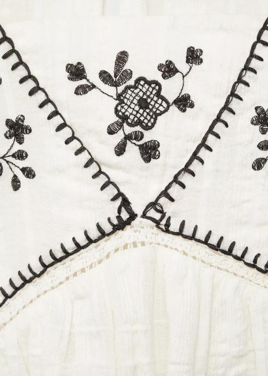 White Embroidered Blouse Regular, Kids Girls, , large image number 3