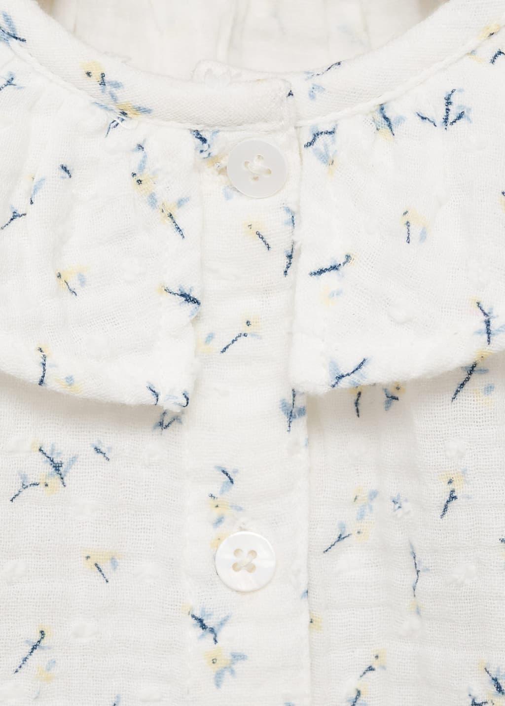 White Floral-print Blouse Regular, Kids Girls, , large image number 2