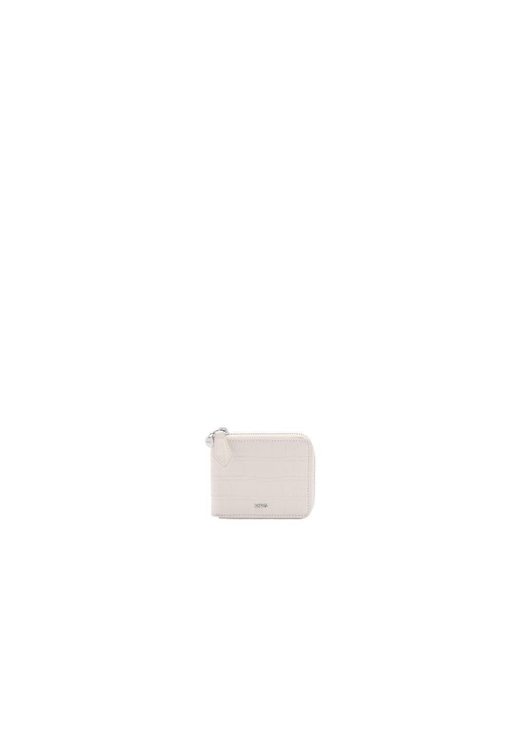 White Croco Leather-Effect Mini Wallet, 0201_02, large image number 3