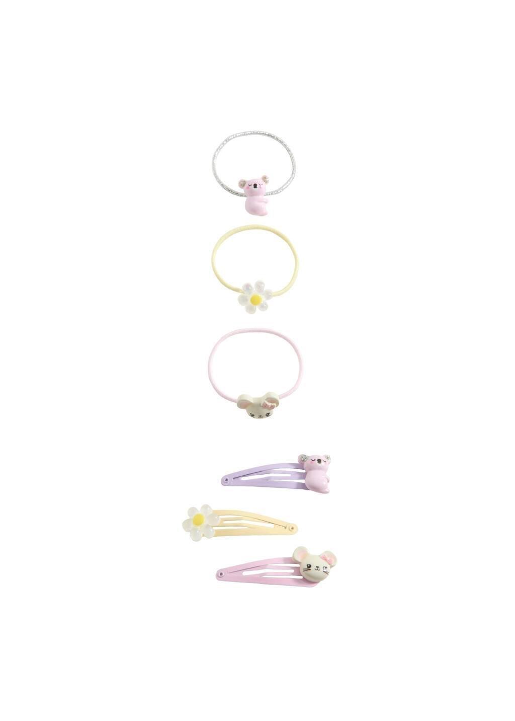 Pink Pack Of Rubber Bands And Clips, , medium