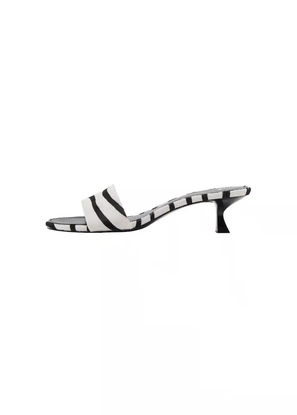 White Zebra Fur Sandal, , large image number 3