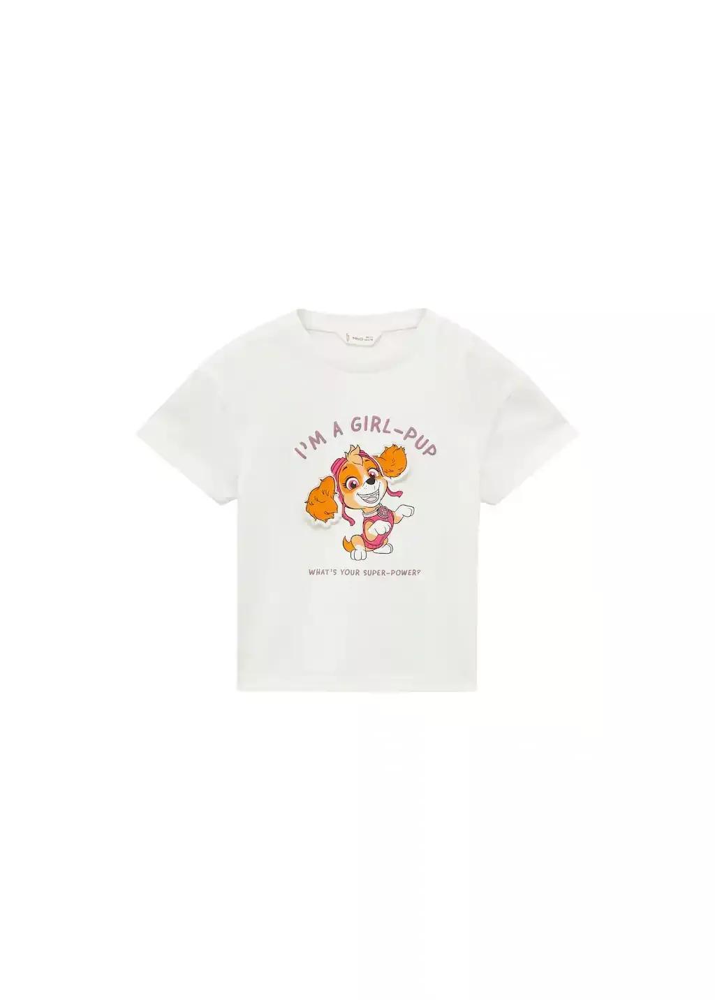 White Paw Patrol T-Shirt, Baby Girl, , large image number 0
