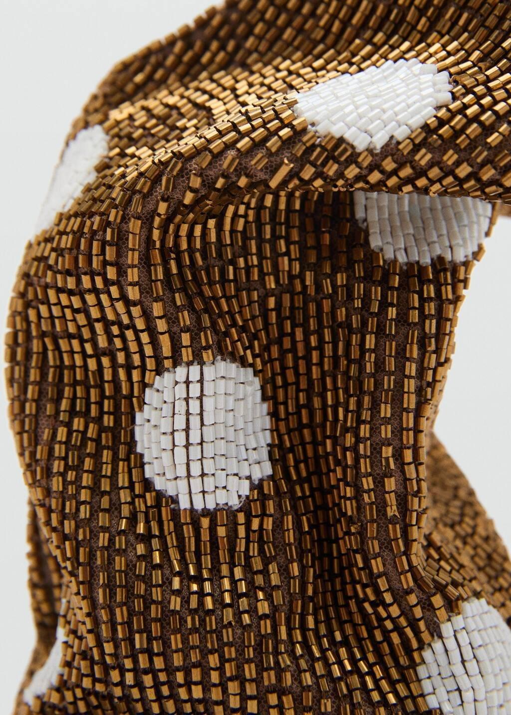 Orange Rhinestone-Embroidered Handbag, Rust - Copper, large image number 3