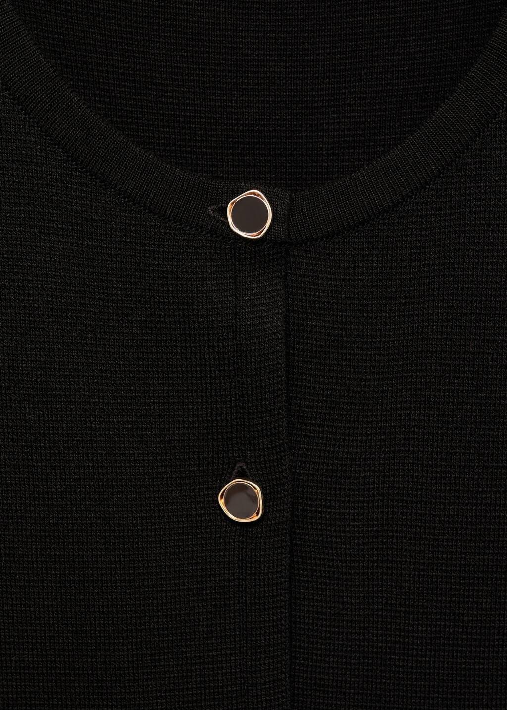 Brown Fine-Knit Waistcoat With Buttons, , large image number 4