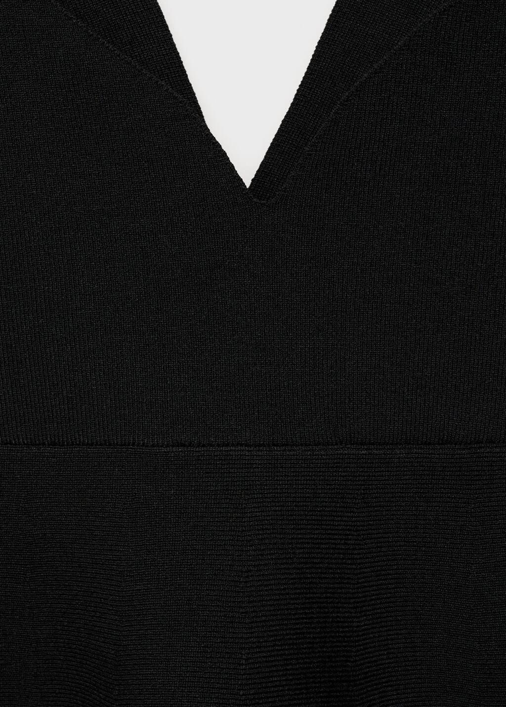 Black Classic Cropped Tank Top, , large image number 4