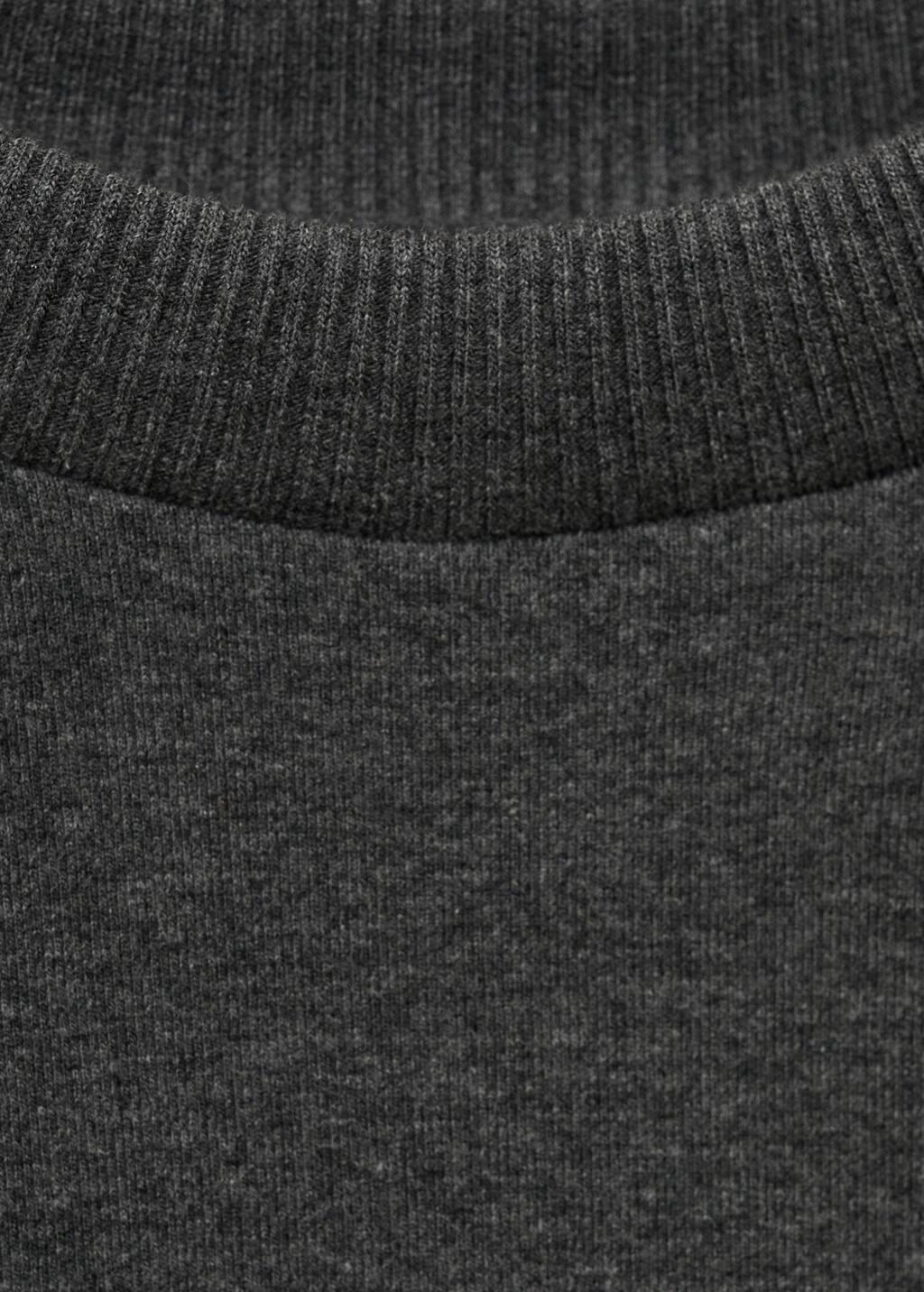 Grey Short Sleeve Cotton Blend T-Shirt, , large image number 2