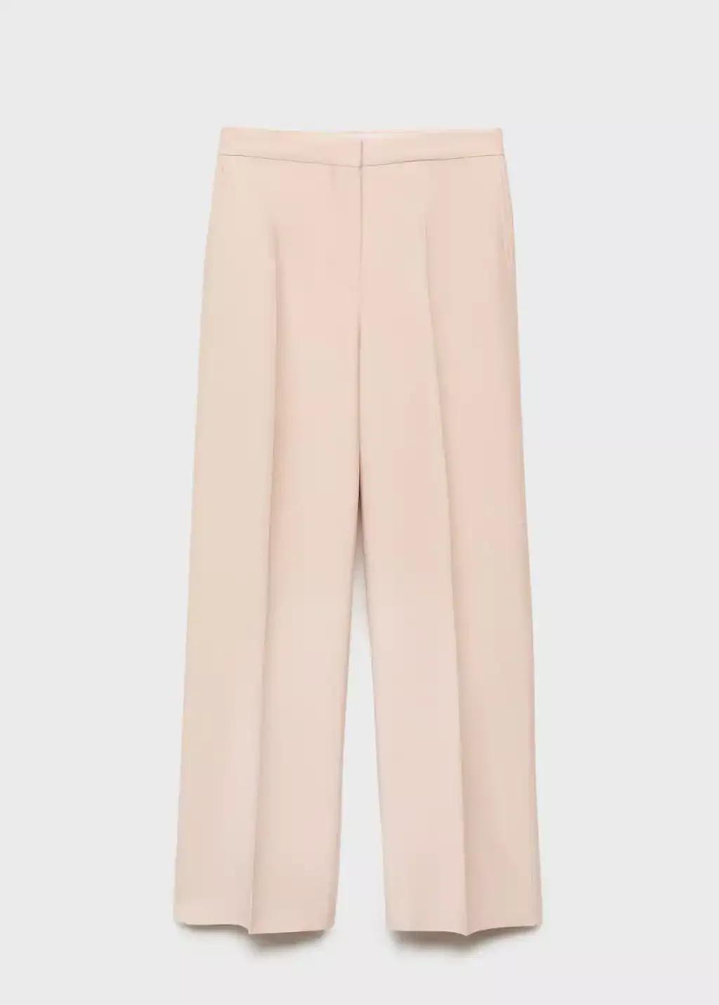 Pink Lt Pastel Straight Suit Trousers, , large image number 3