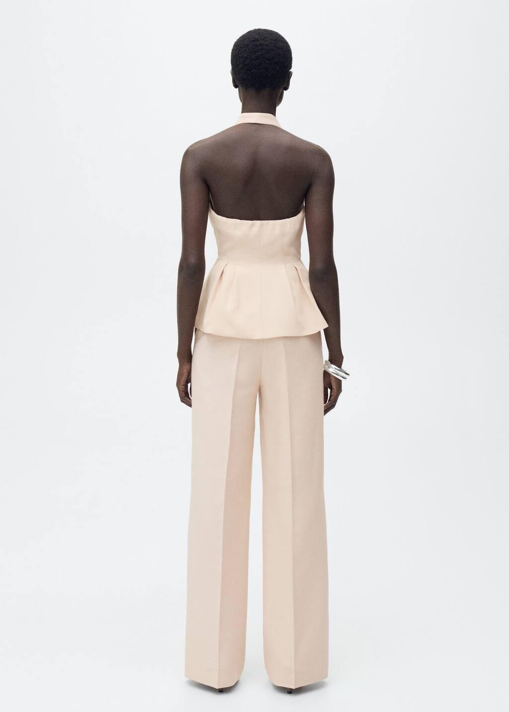Pink Lt Pastel Straight Suit Trousers, , large image number 6
