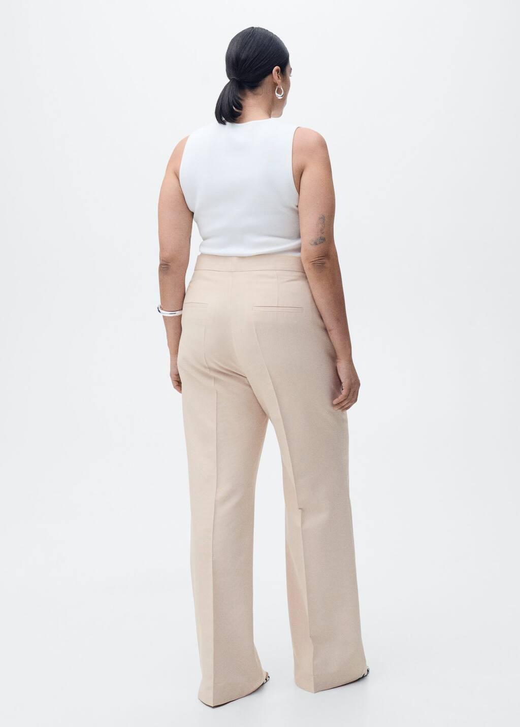 Pink Lt Pastel Straight Suit Trousers, , large image number 7