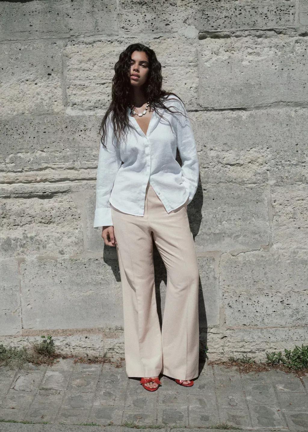 Pink Lt Pastel Straight Suit Trousers, , large image number 9