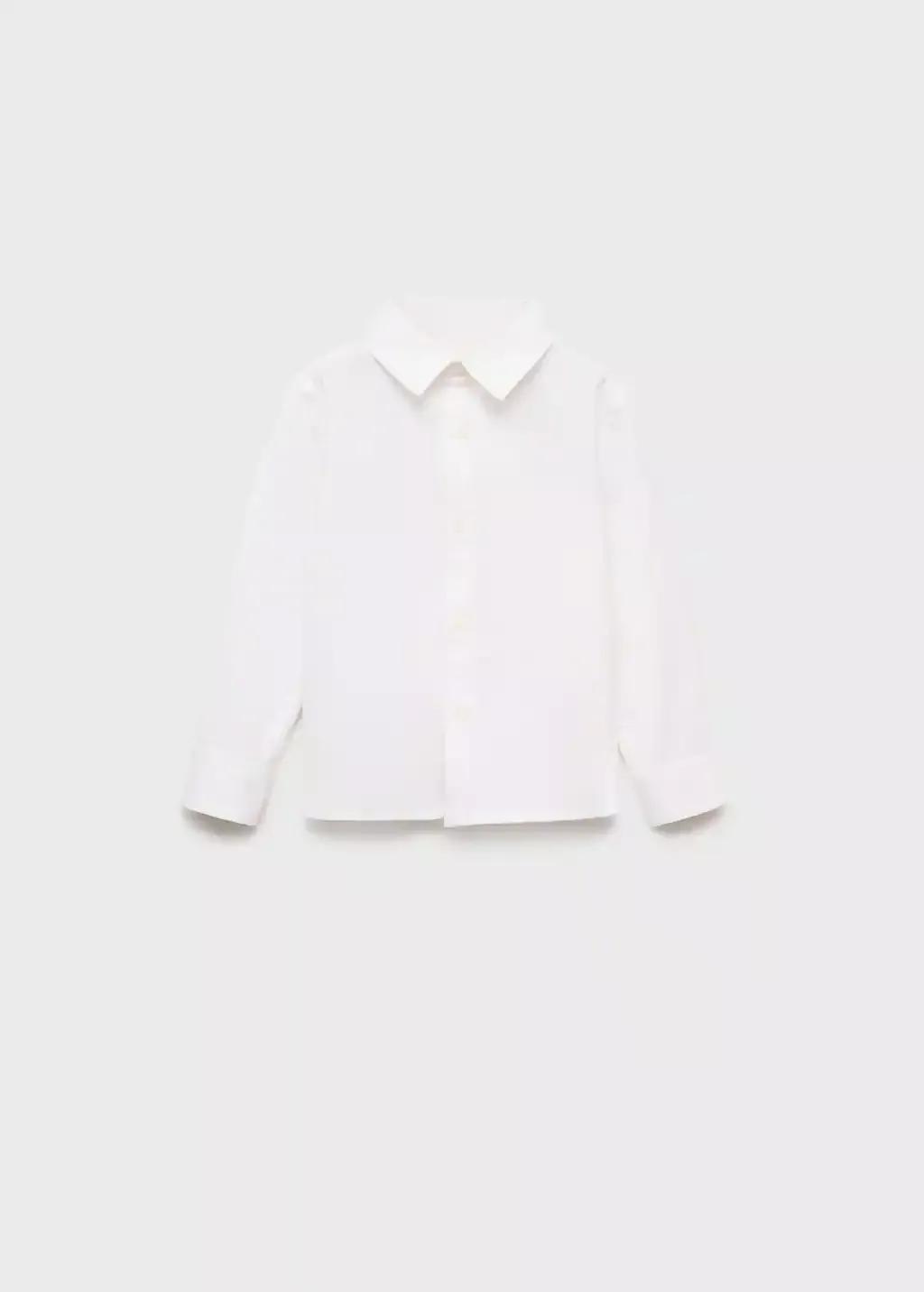 White Cotton And Linen Shirt, Baby Boy, , medium