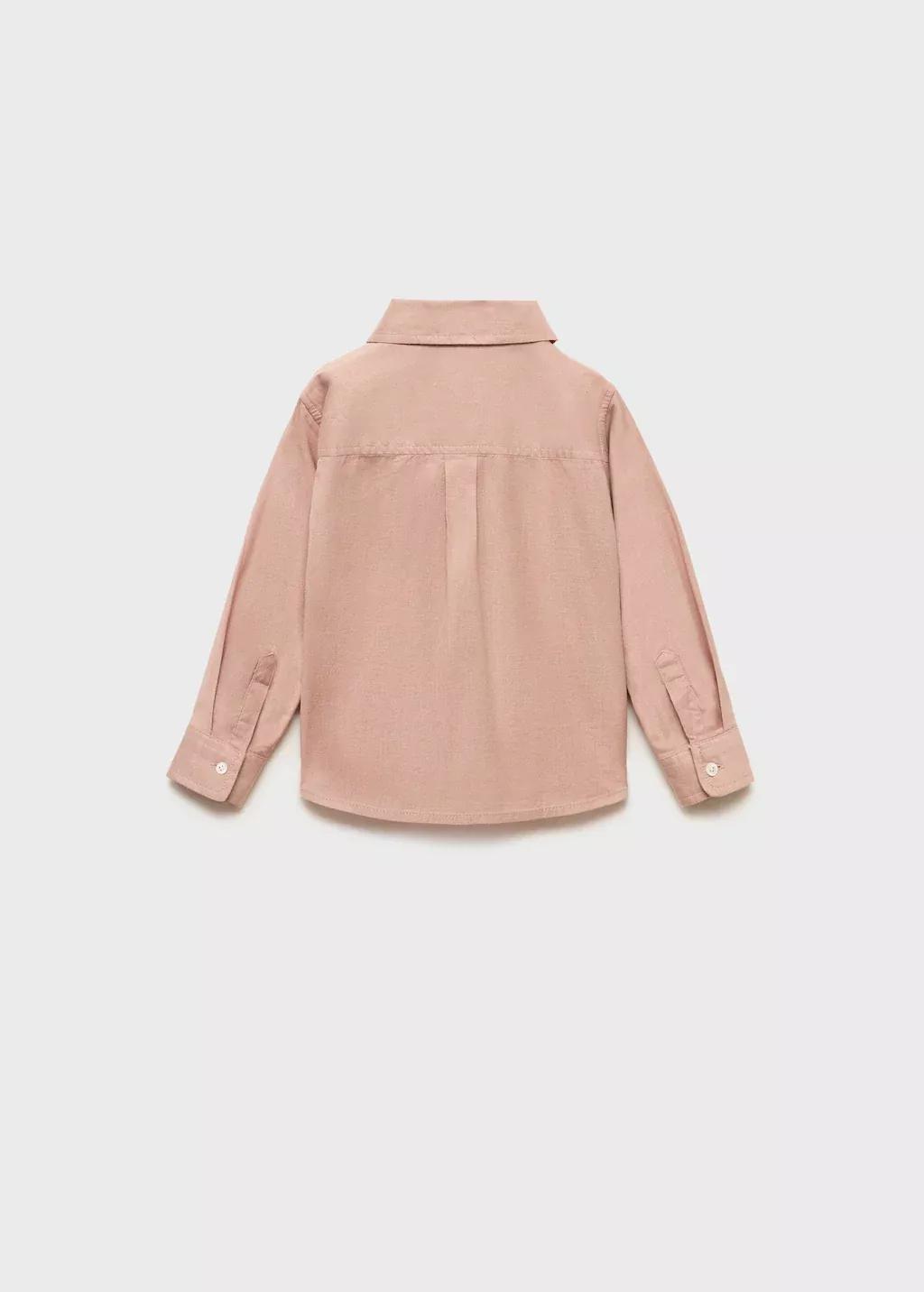 Pink Lt Pastel Cotton And Linen Shirt, Baby Boy, , large image number 1