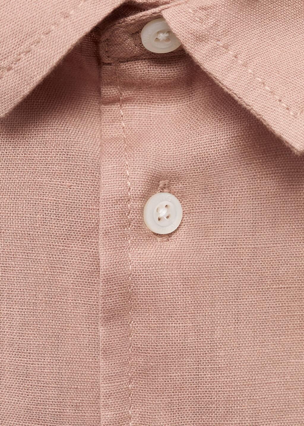 Pink Lt Pastel Cotton And Linen Shirt, Baby Boy, , large image number 3