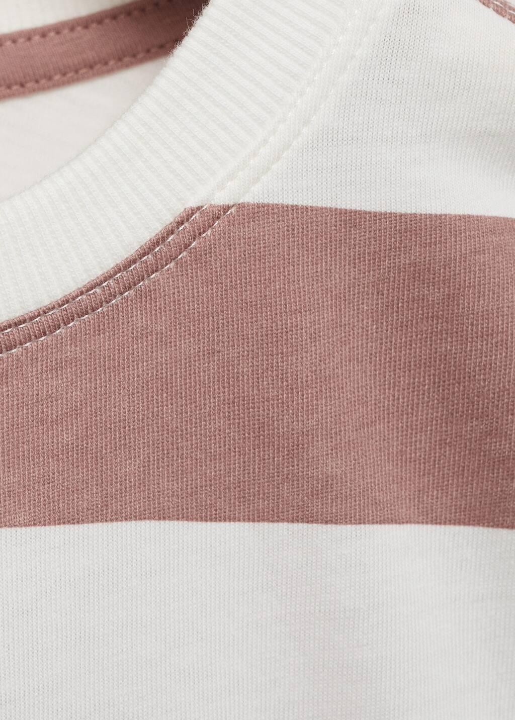 Pink Lt Pastel Striped Cotton T-Shirt, Baby Boy, , large image number 2