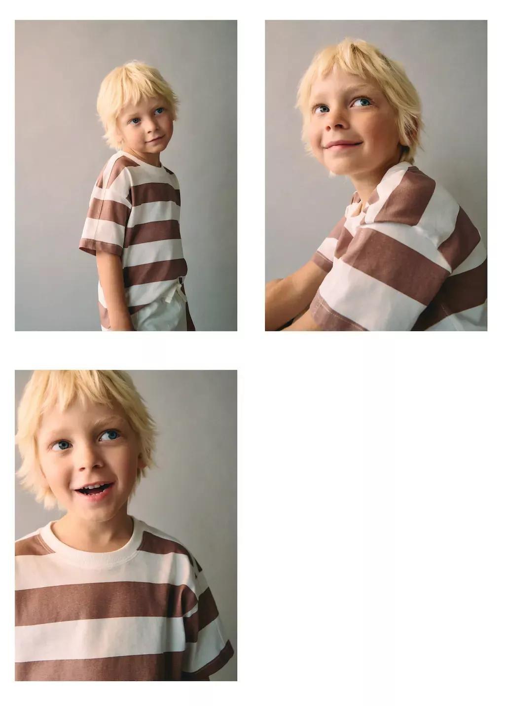 Pink Lt Pastel Striped Cotton T-Shirt, Baby Boy, , large image number 3