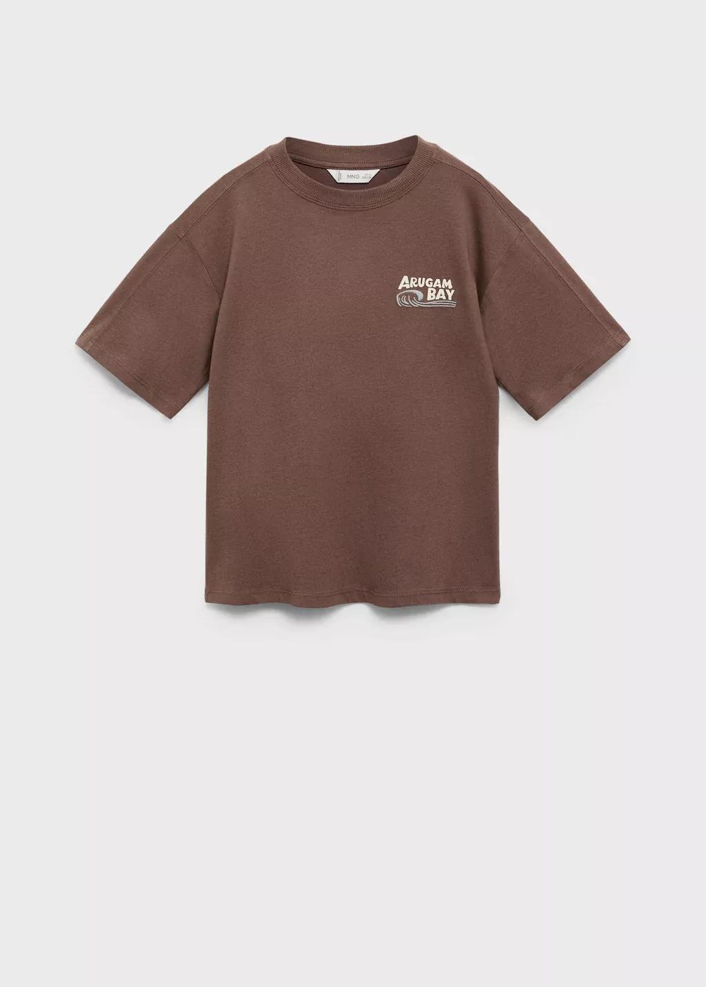 Brown Palm Print T-Shirt, Kids Boy, , large image number 3