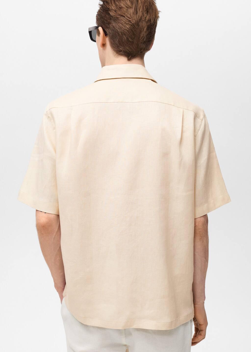 Beige Plain Casual Shirt, , large image number 6