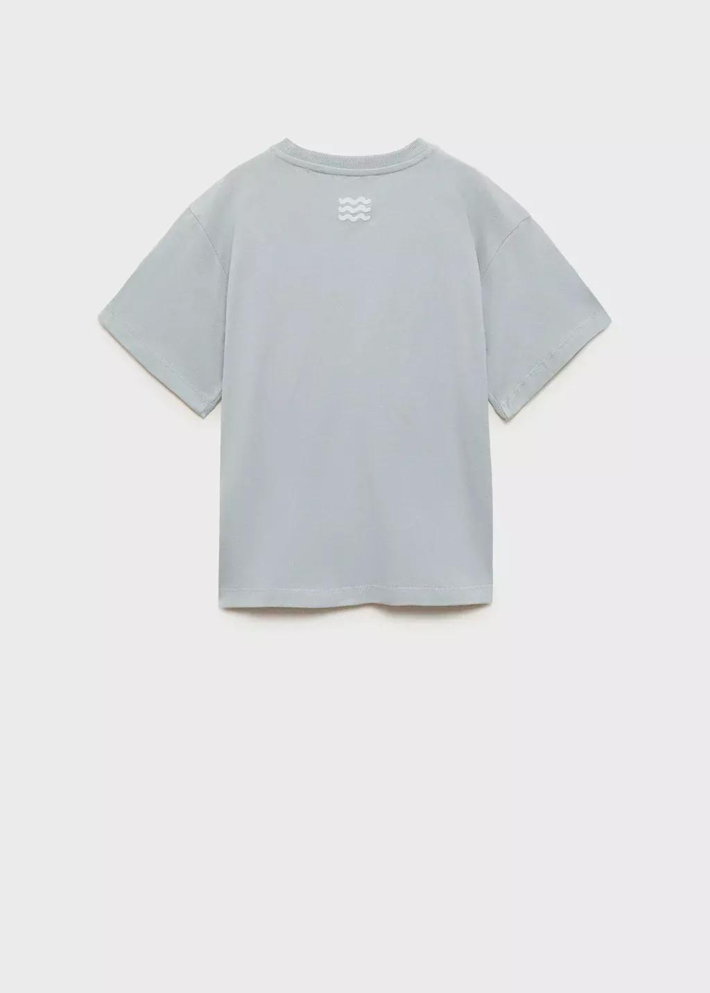 Grey Lt Pastel Printed Cotton-Blend T-Shirt, Kids Boy, , large image number 2
