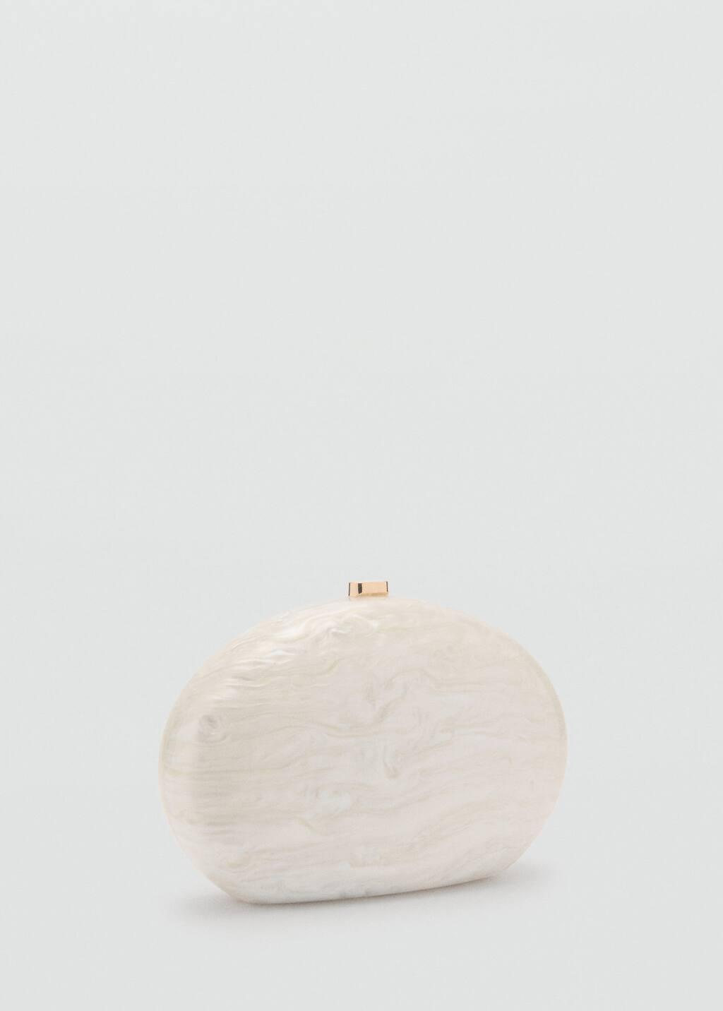 Beige Oval Clutch Bag, Light Beige, large image number 0