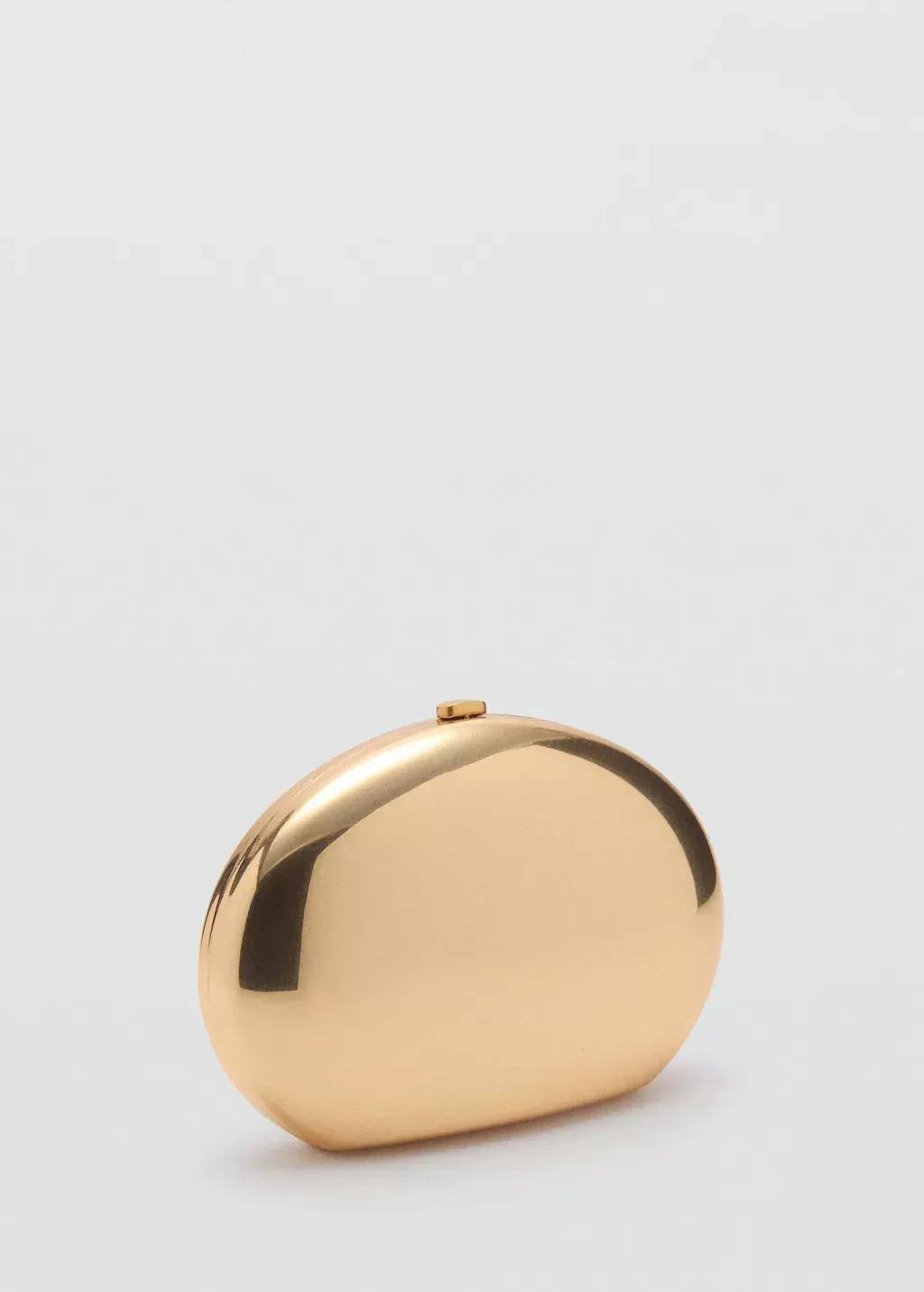 Gold Metallic Clutch Handbag, Gold, large image number 0