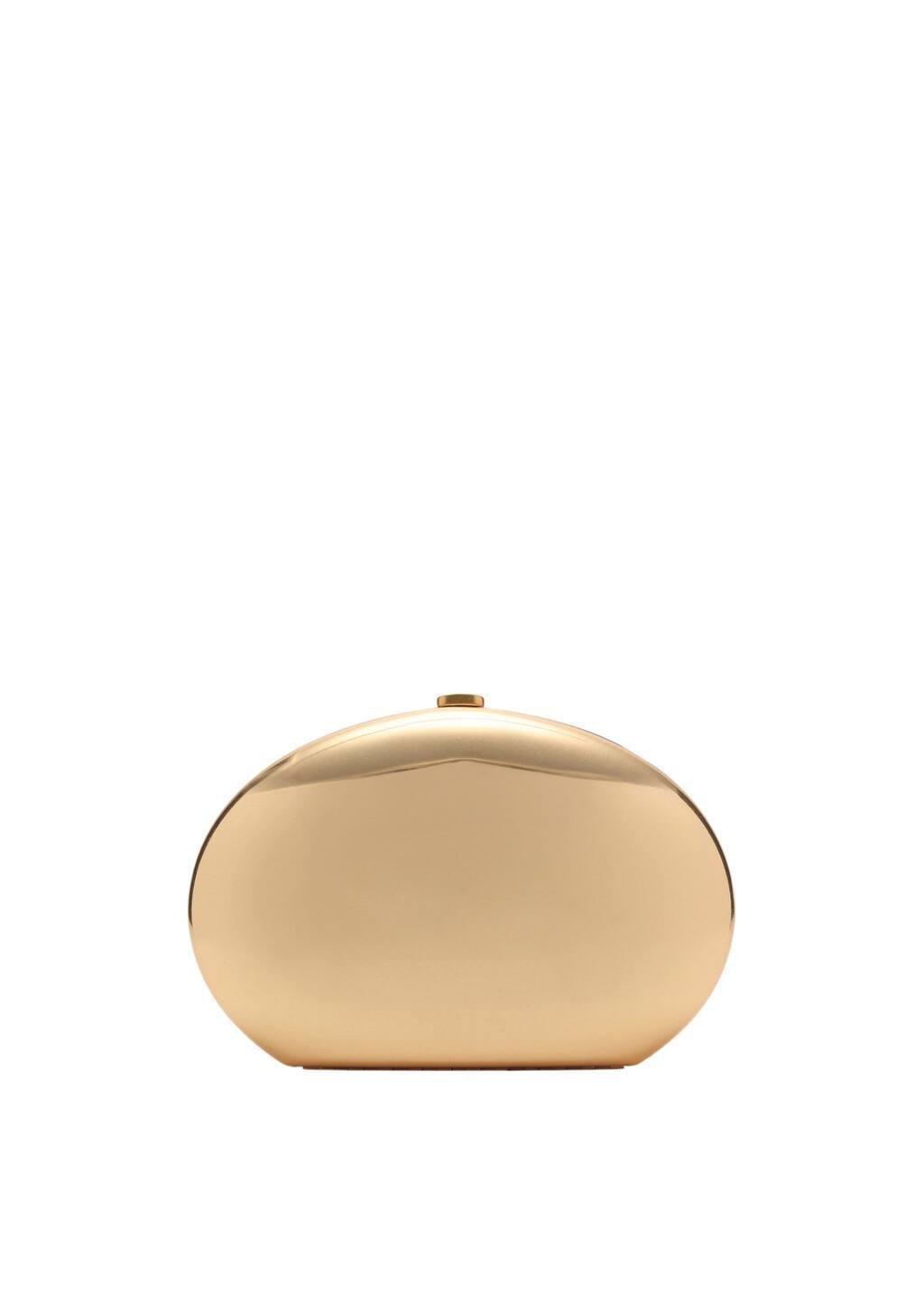 Gold Metallic Clutch Handbag, Gold, large image number 3