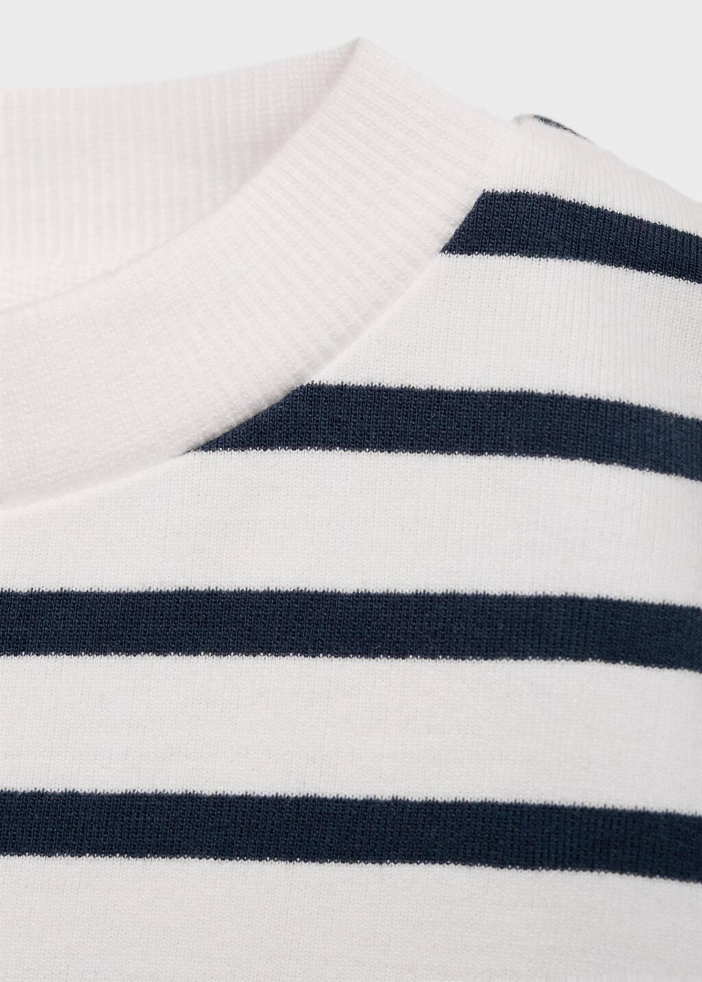 Navy Striped Print Sweatshirt, , large image number 2