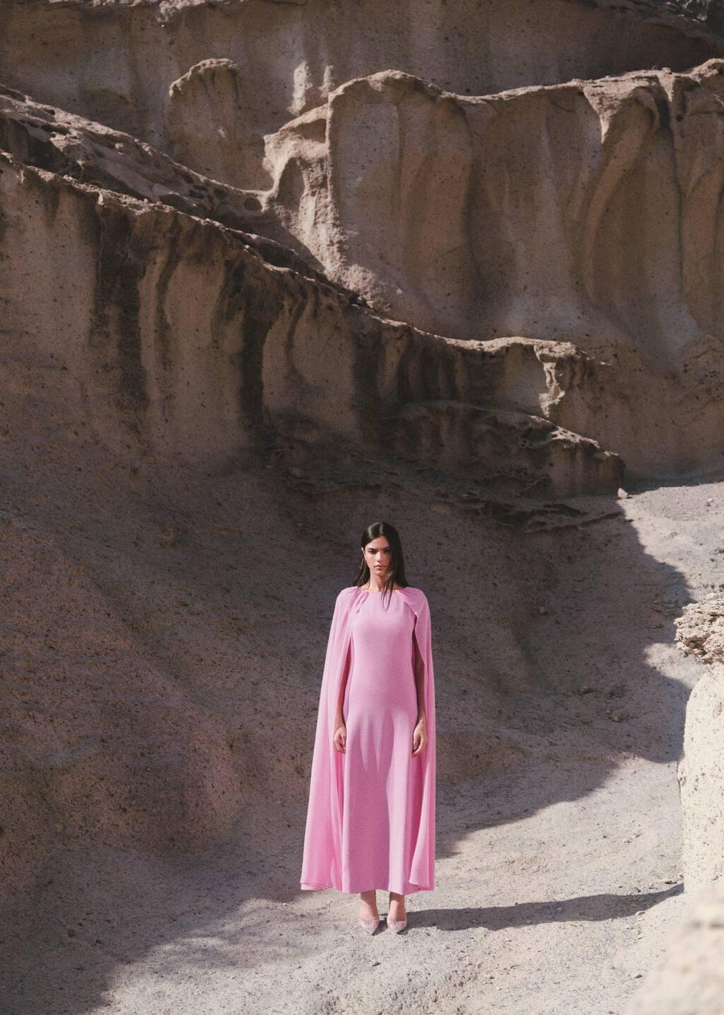 Pink Plain Shift Formal Maxi, , large image number 3