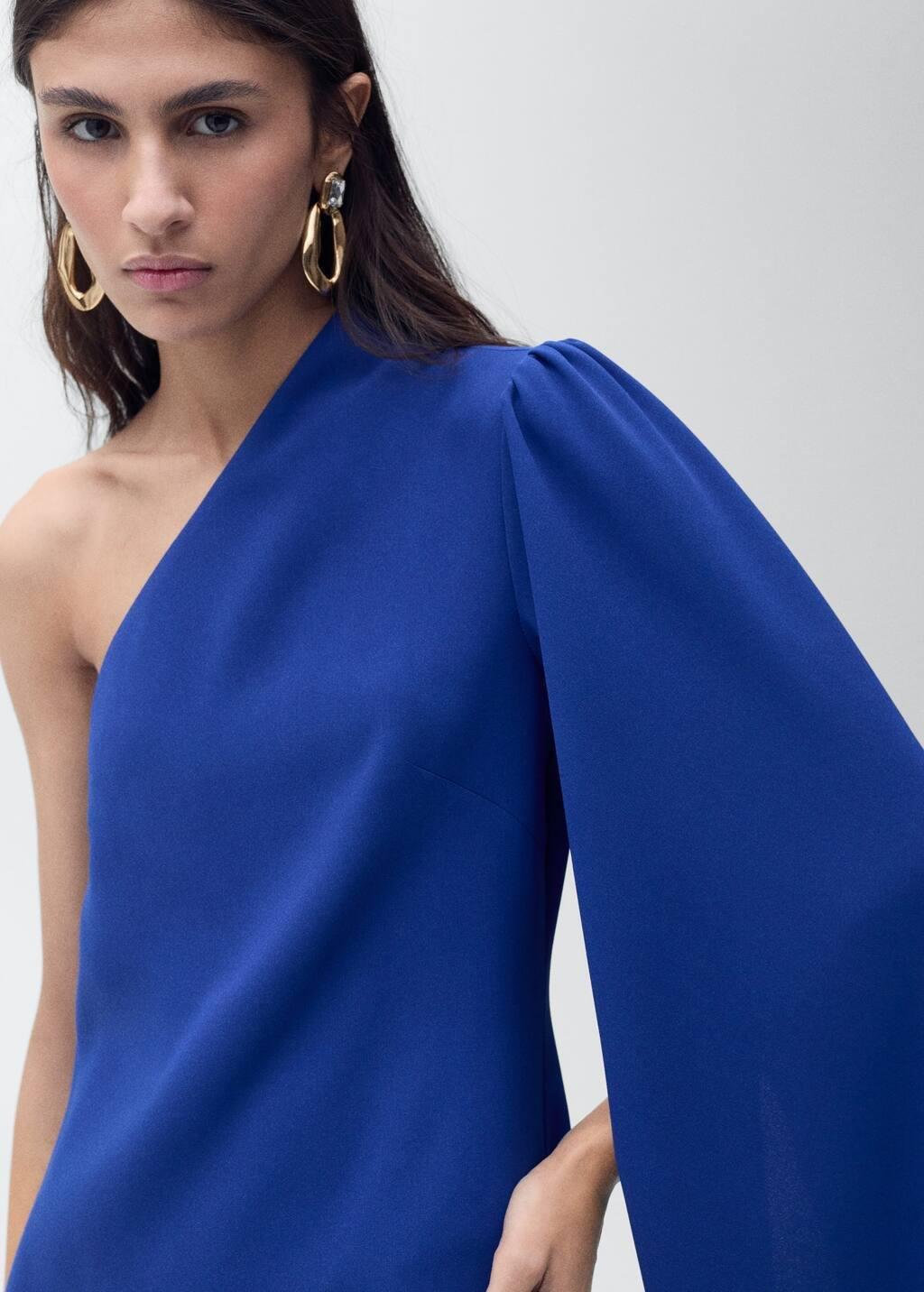 Blue Asymmetric Formal Maxi Dress, , large image number 1