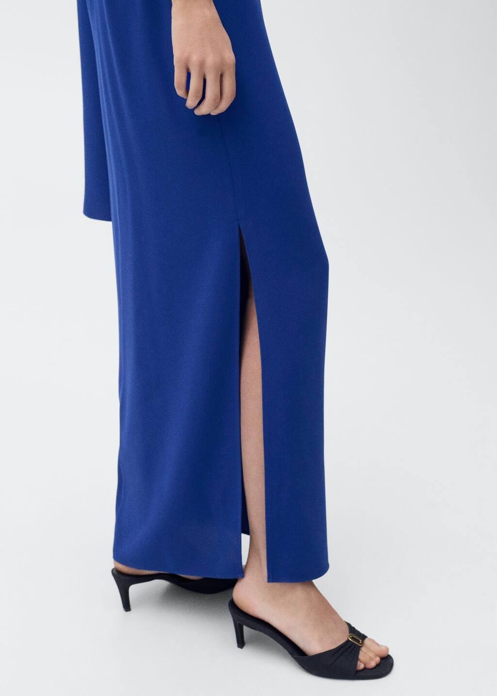 Blue Asymmetric Formal Maxi Dress, , large image number 2