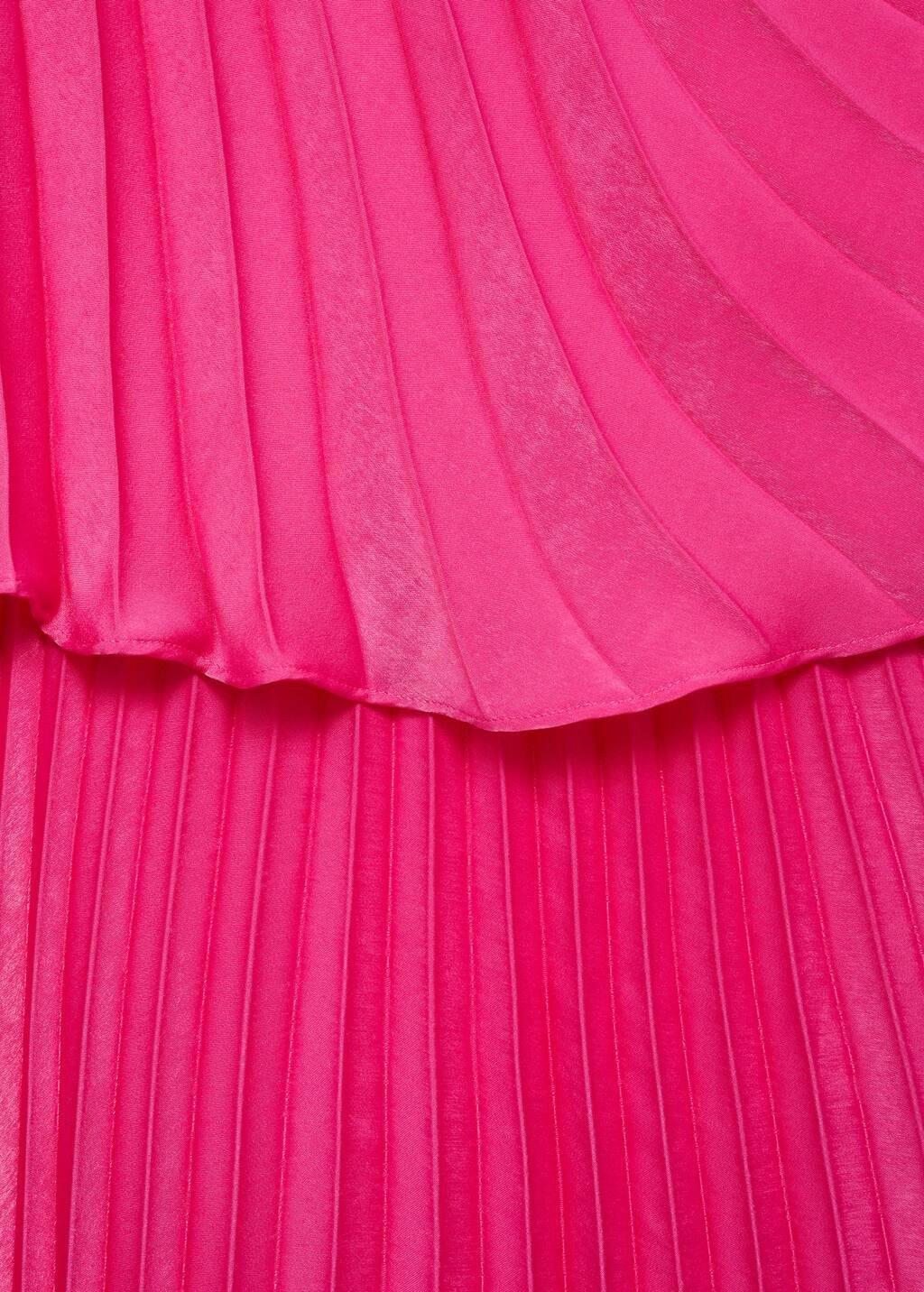 Pink Long Cape Flared Dress, , large image number 4