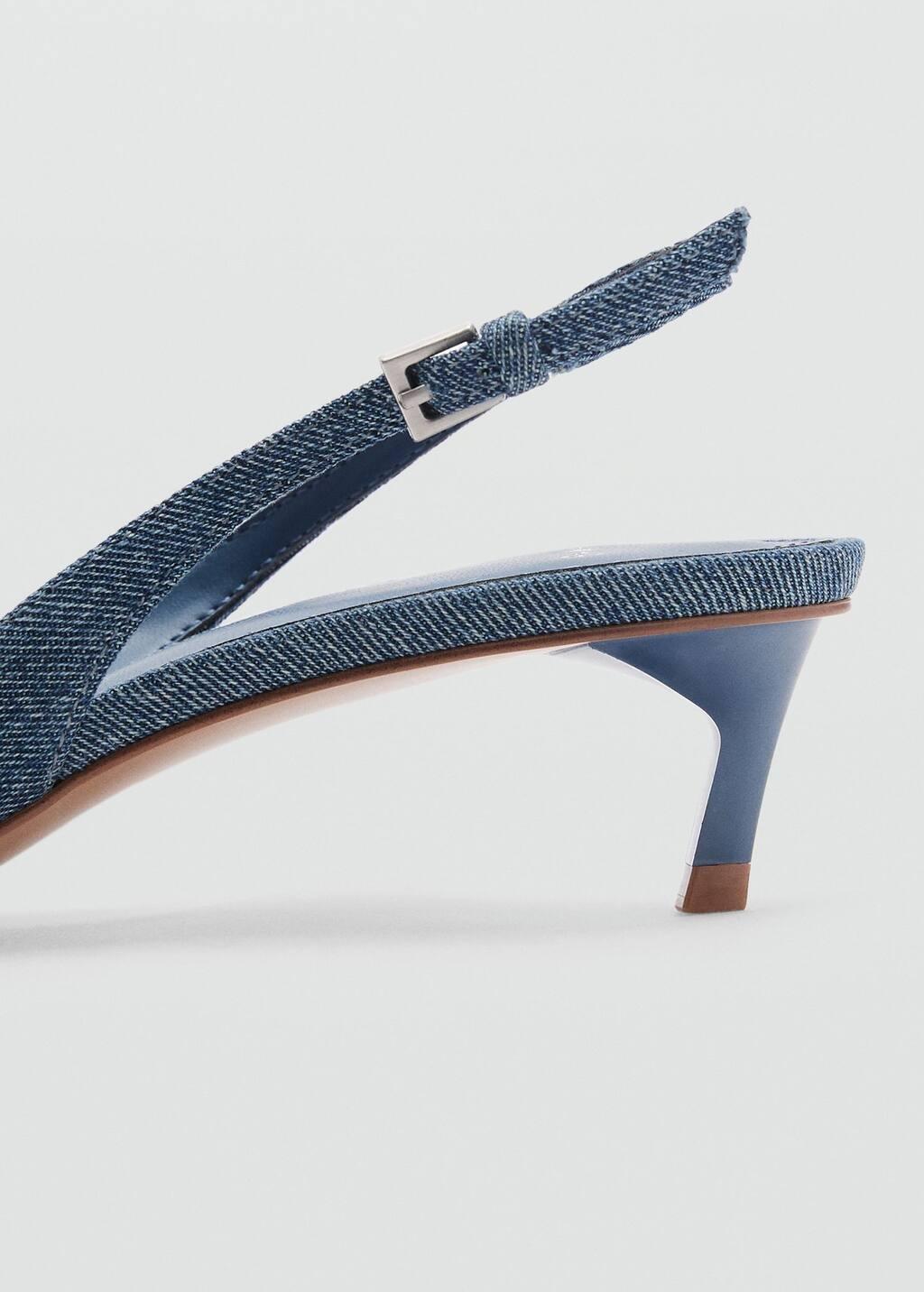 Blue High-Heeled Denim Shoes, , large image number 2