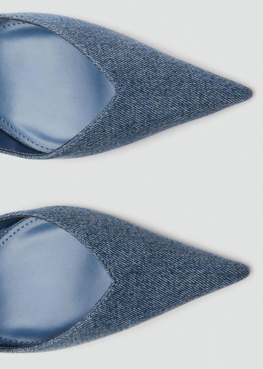 Blue High-Heeled Denim Shoes, , large image number 4
