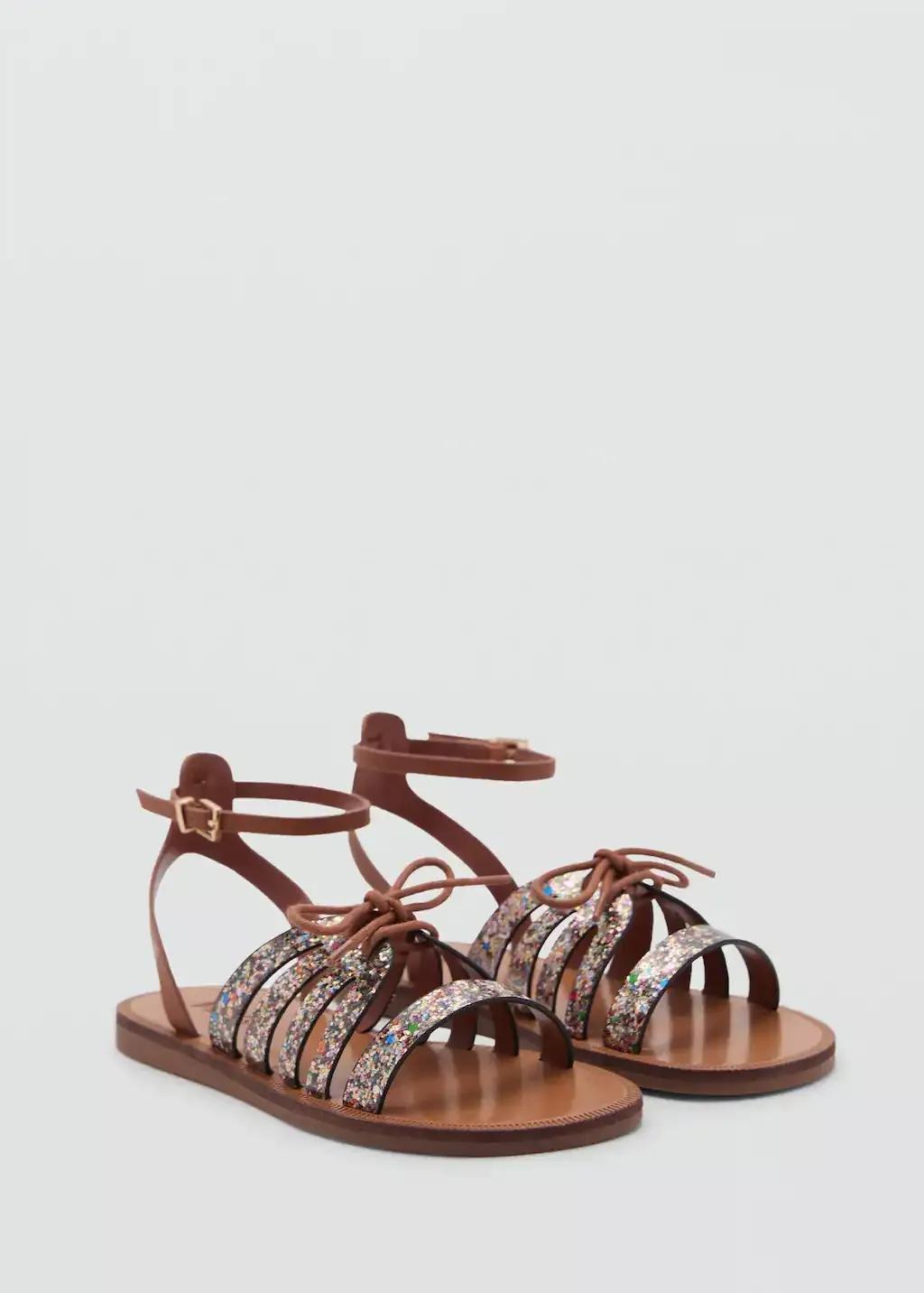 Purple Lt Pastel Strap Cord Sandals, Kids Girl, , medium